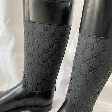 gucci guccissima rain boots|gucci thigh high boots sale.